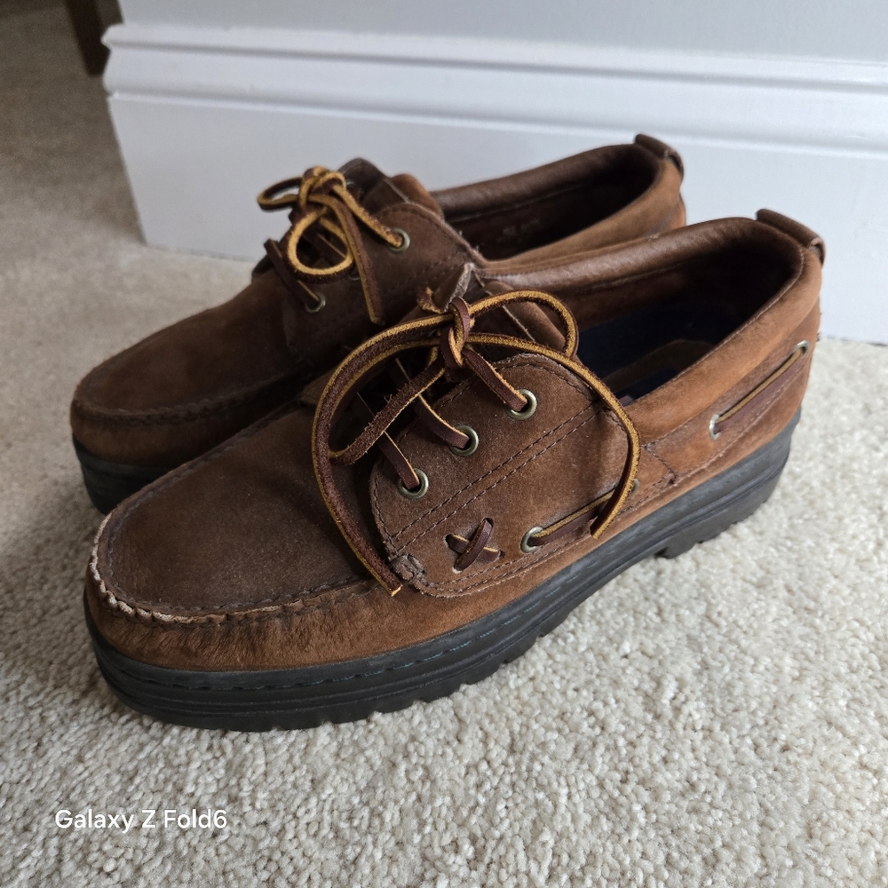 Polo by Ralph Lauren Brown Suede Boat Shoes